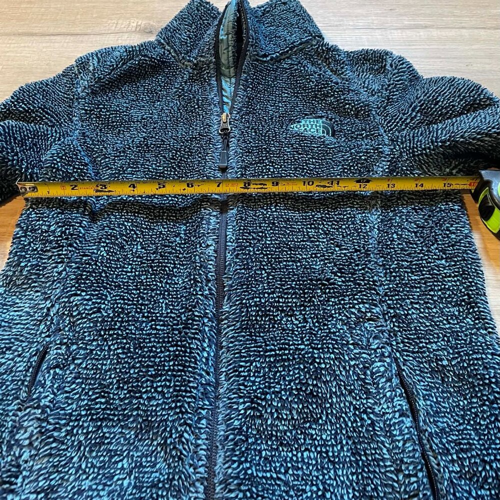 The North Face Jacket Fleece Osito 2 Teal Fuzzy Sweater Full Zip Womens Size S - Picture 3 of 6